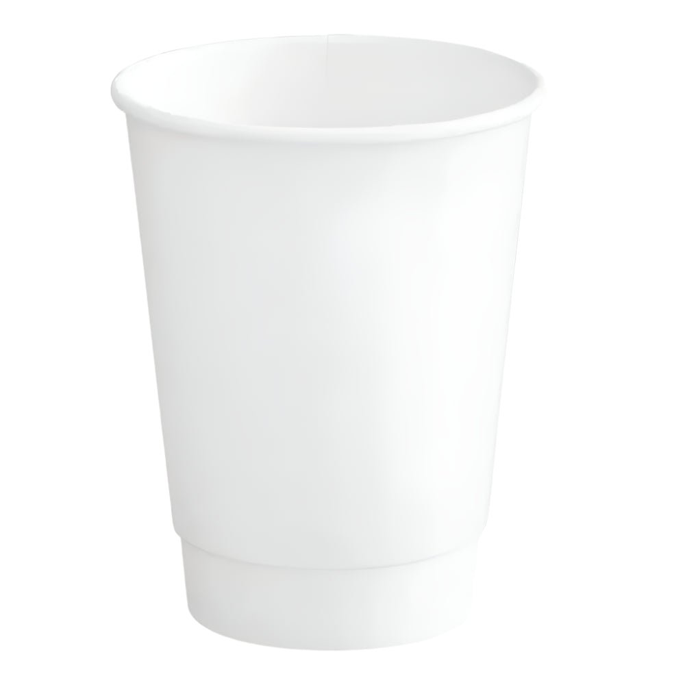 12 oz. White Paper Hot Cups-Double Wall-500 pcs