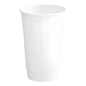 16 oz. White Paper Hot Cups-Double Wall-500 pcs