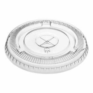 78mm Flat Lids with Straw Slot for 8-10 oz Clear PET Cups-2000 pcs