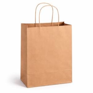8 x 4.5 x 10.25" Kraft Paper Shopping Bags-250 pcs