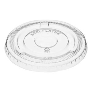 92mm Flat Lids without Holes for 5-12 oz Clear PET Cups-1000 pcs