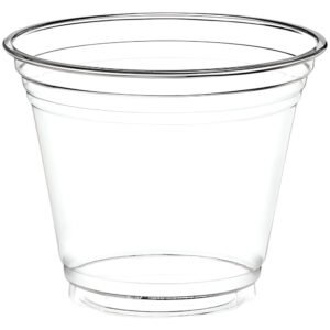9 oz Clear PET Plastic Dessert Cups, 92 mm-1000 pcs