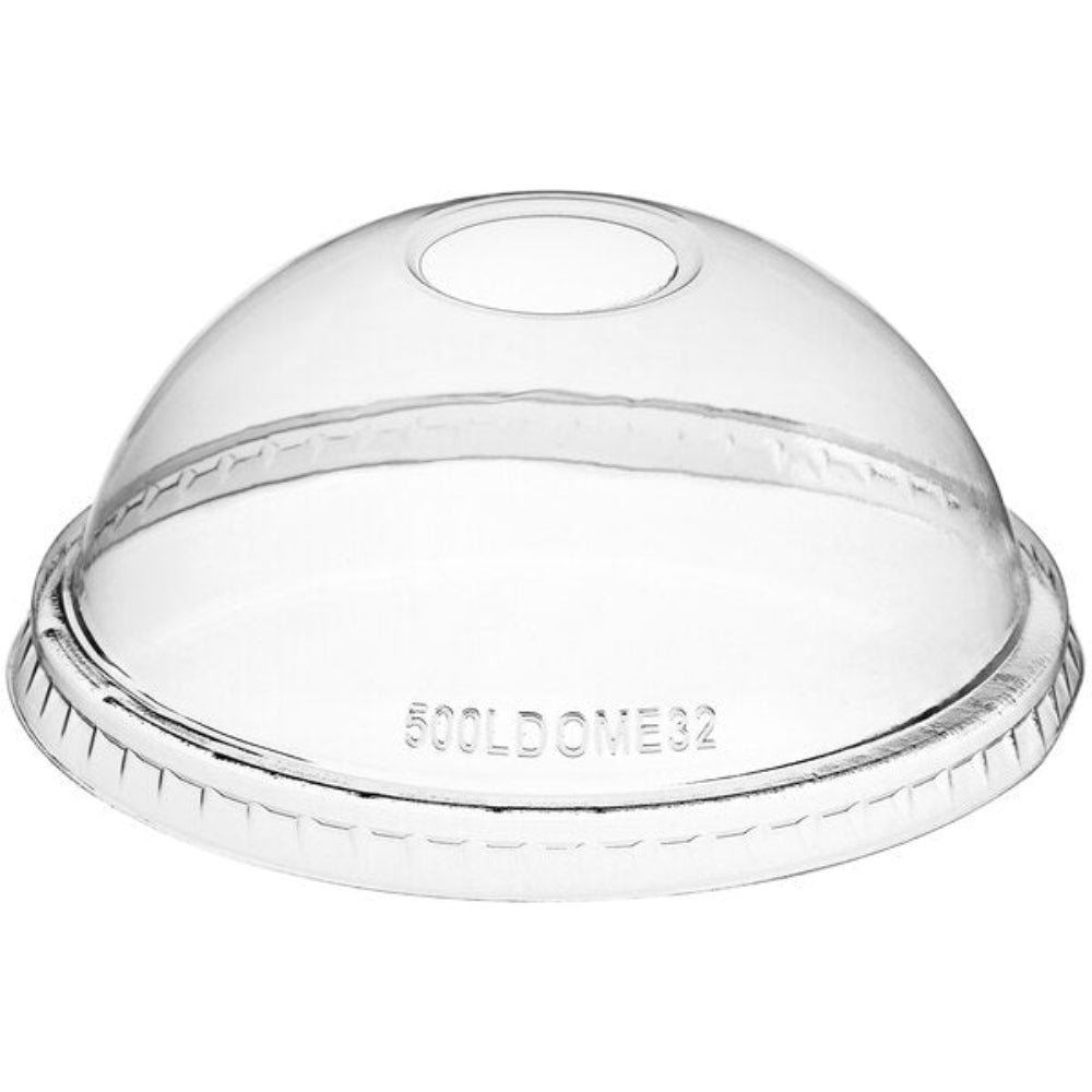 92mm Dome Lids with Regular Round Hole for 5-12 oz Clear PET Cups-1000 pcs