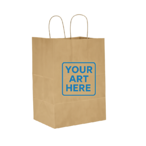 13.75x9.5x15.75” Custom Printed Kraft Bag–200/Case
