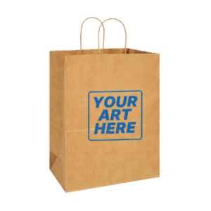 13” x 7” x 13” Custom Printed Kraft Bag–250/Case
