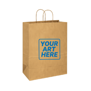 12” x 9” x 15.75” Custom Printed Kraft Bag–200/Case