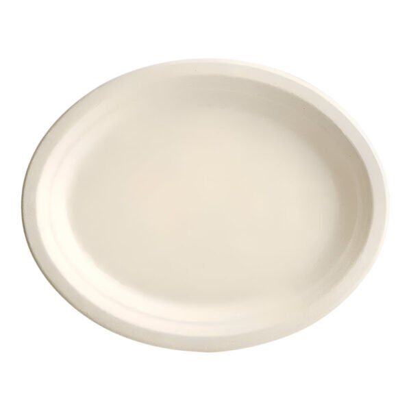 13" Oval Bagasse Plate-500 pcs
