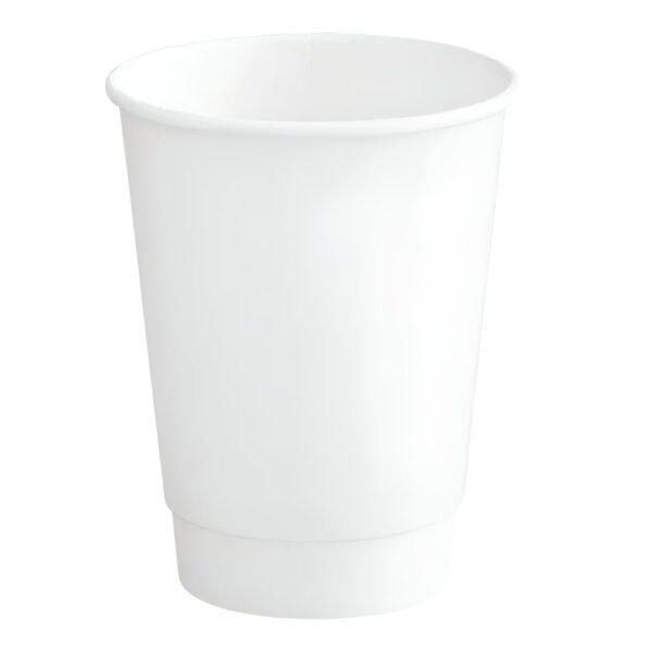 12 oz. White Paper Hot Cups-Double Wall-500 pcs