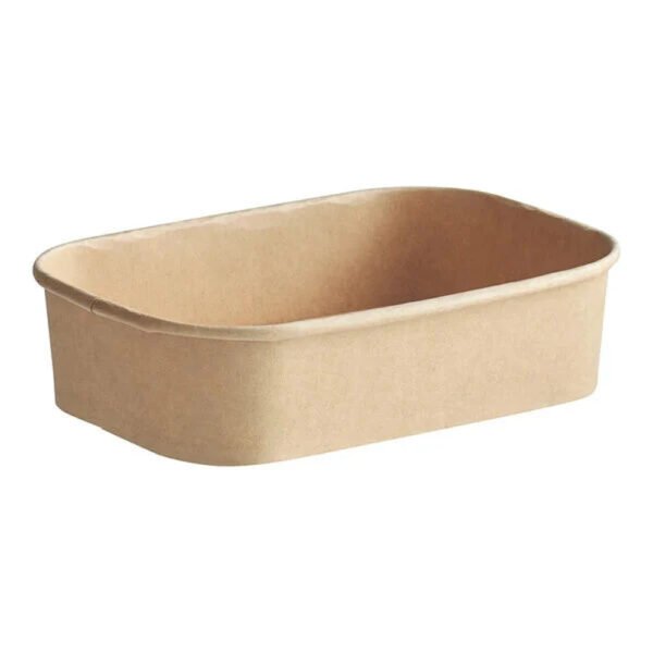 16 oz. Rectangular Kraft Paper Bowl-300 pcs