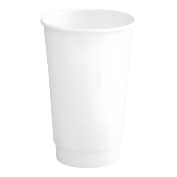 16 oz. White Paper Hot Cups-Double Wall-500 pcs