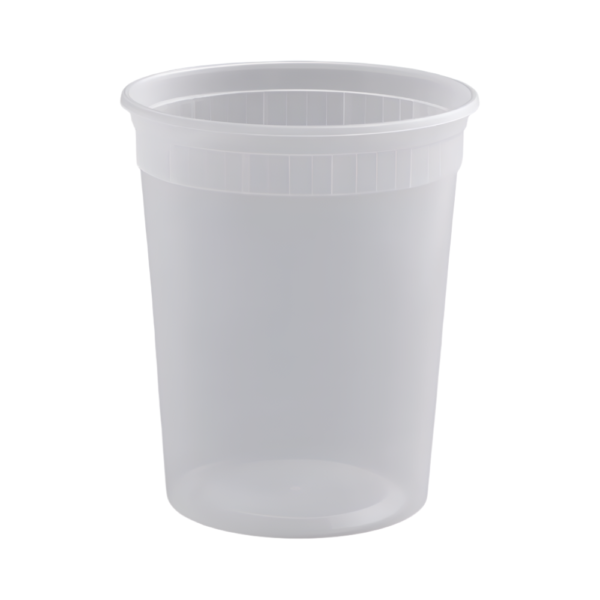 32 oz.Translucent Round Plastic Deli Container-500 pcs