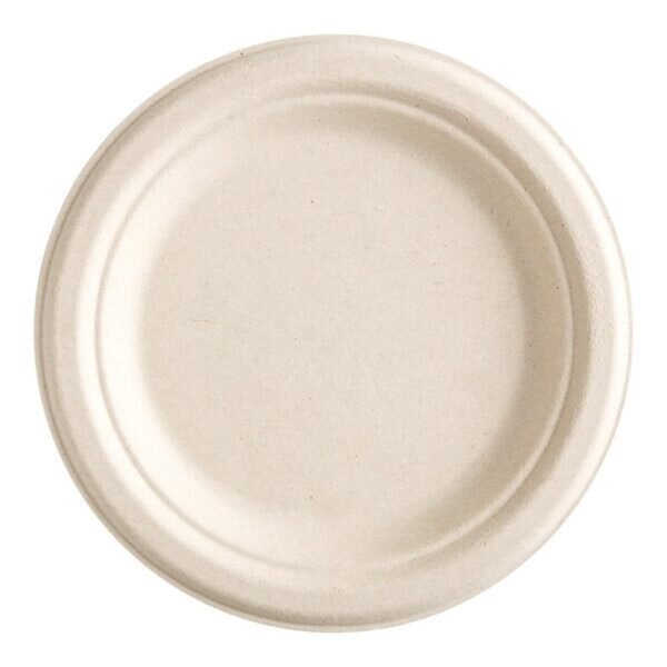 7" Round Bagasse Plate-1000 pcs
