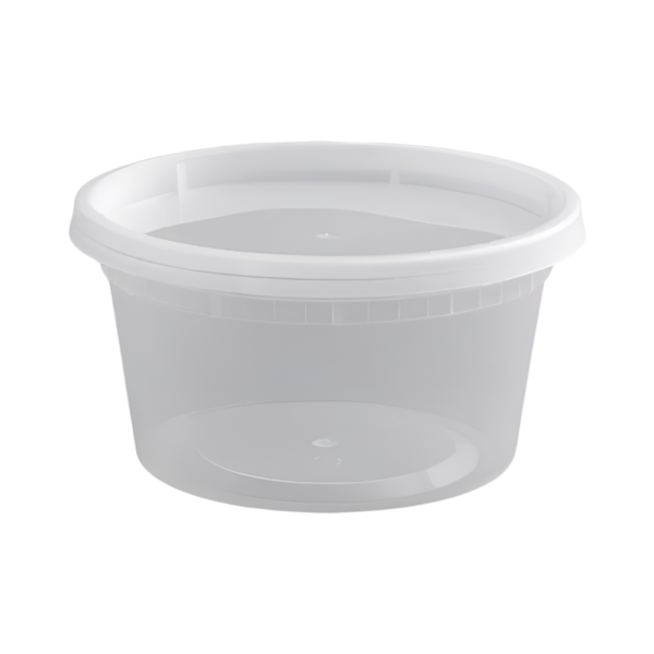8 oz.Translucent Round Plastic Deli Container, Comes with Lid-250 pcs