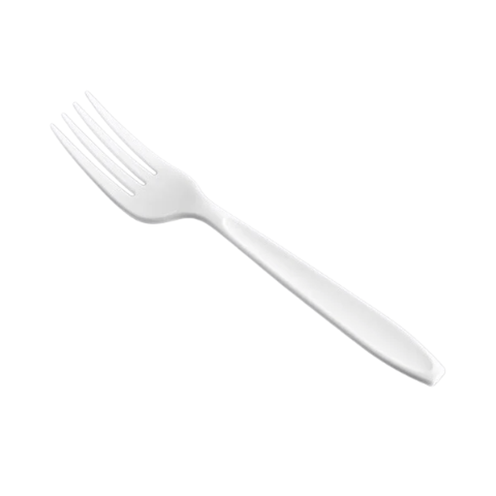 Heavyweight Plastic Forks-Black/White-1000 pcs - Imagen 2