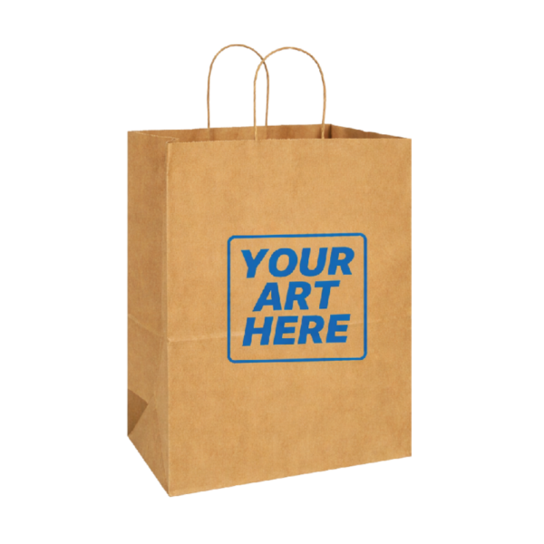 13” x 7” x 13” Custom Printed Kraft Bag–250/Case